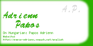 adrienn papos business card